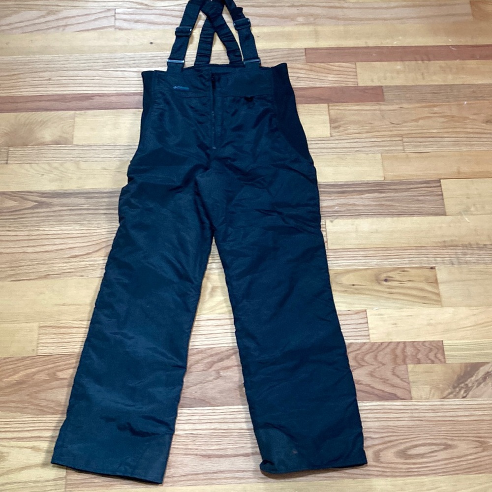 Columbia Black Youth XL 20, Black Ski Pants (above waist with adjustable straps)